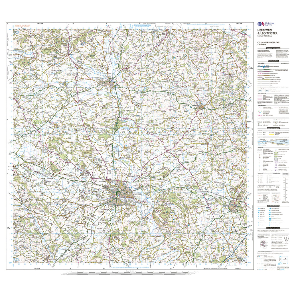 Landranger Active 149 Hereford & Leominster, Bromyard & Ledbury Map With Digital Version