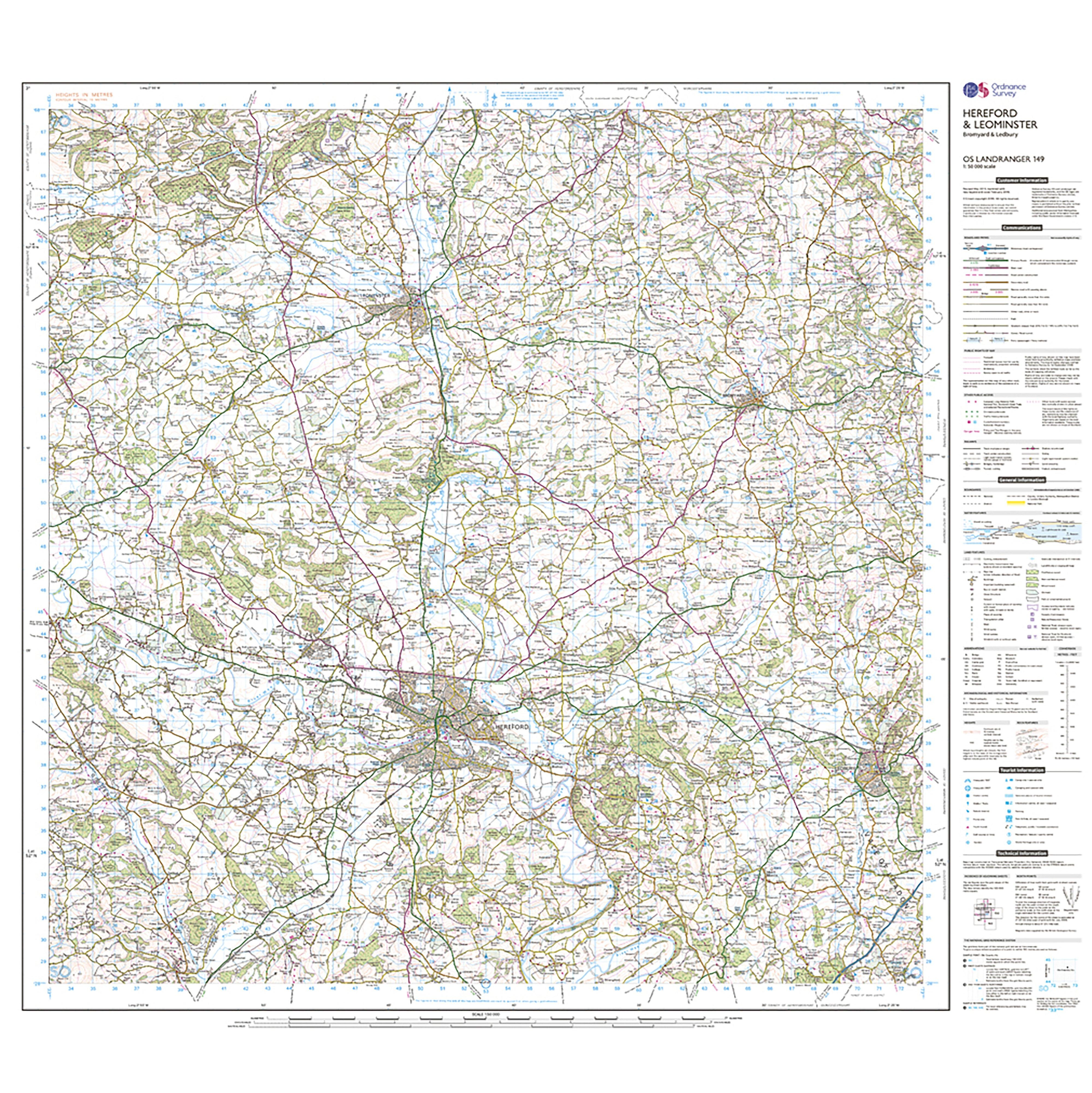 Landranger Active 149 Hereford & Leominster, Bromyard & Ledbury Map With Digital Version