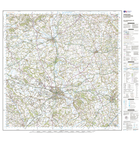 Landranger Active 149 Hereford & Leominster, Bromyard & Ledbury Map With Digital Version
