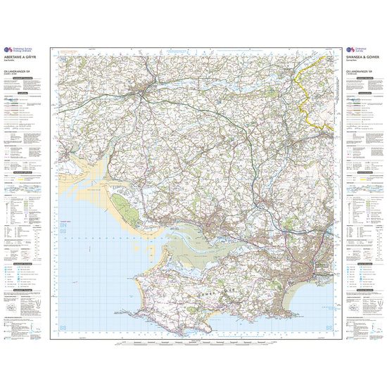 Landranger Active 159 Swansea & Gower, Carmarthen Map With Digital Version