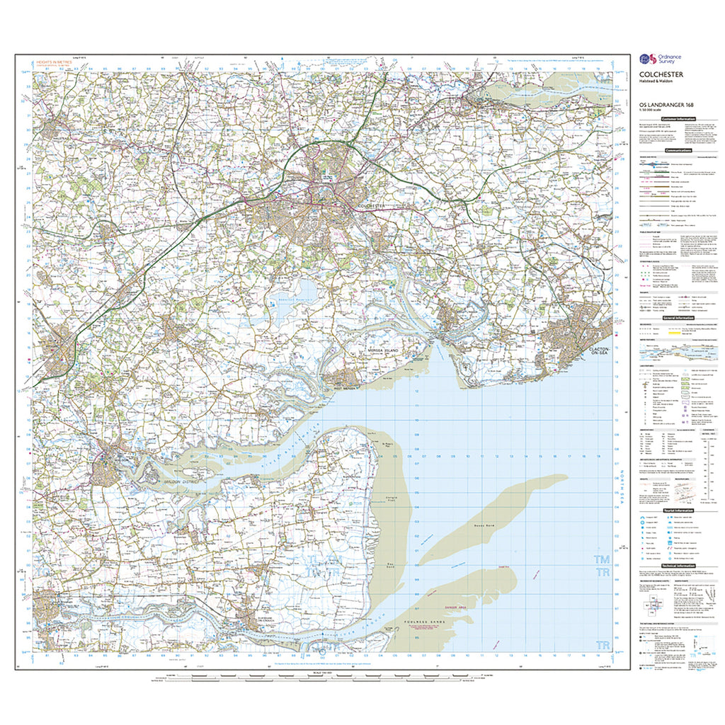 Landranger Active 168 Colchester, Halstead & Maldon Map With Digital Version