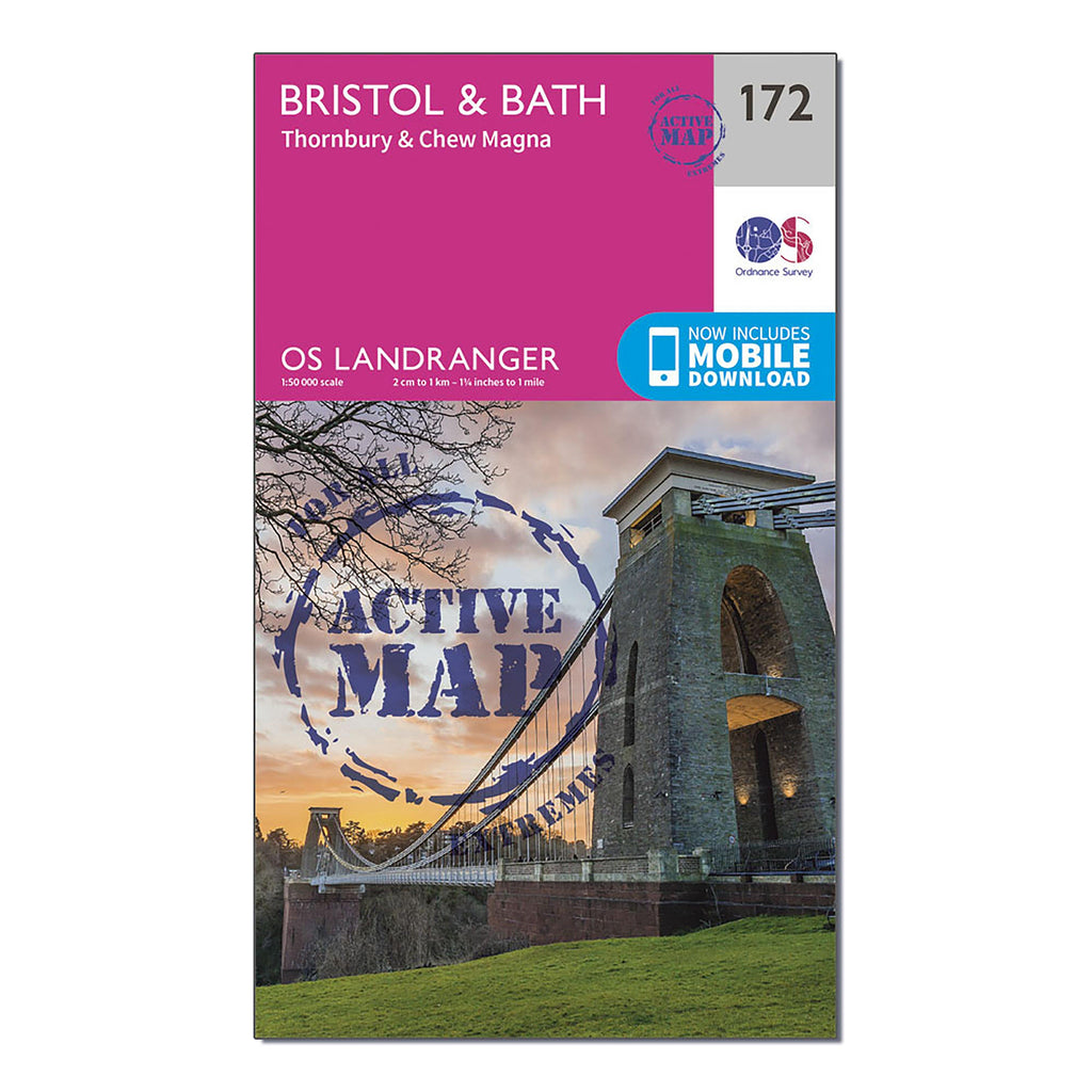 Build 172 Map Ordnance Survey Landranger Active 172 Bristol & Bath, Thornbury & Chew ...