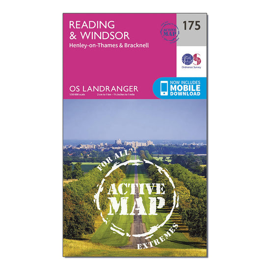 Landranger Active 175 Reading, Windsor, Henley-on-Thames & Bracknell Map With Digital Version