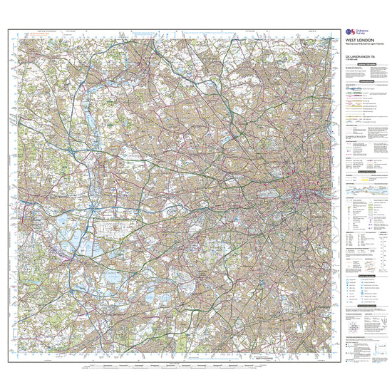 Landranger Active 176 West London, Rickmansworth & Staines Map With Digital Version