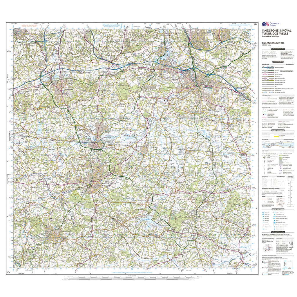 Landranger Active 188 Maidstone & Royal Tunbridge Wells Map With Digital Version