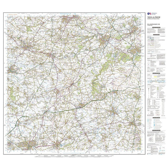 Landranger Active 183 Yeovil & Frome Map With Digital Version