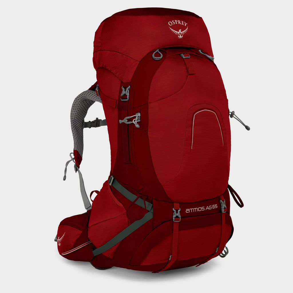 65 Liter Rucksack Red Osprey Atmos AG 65 Litre Rucksack (Large) – Millets