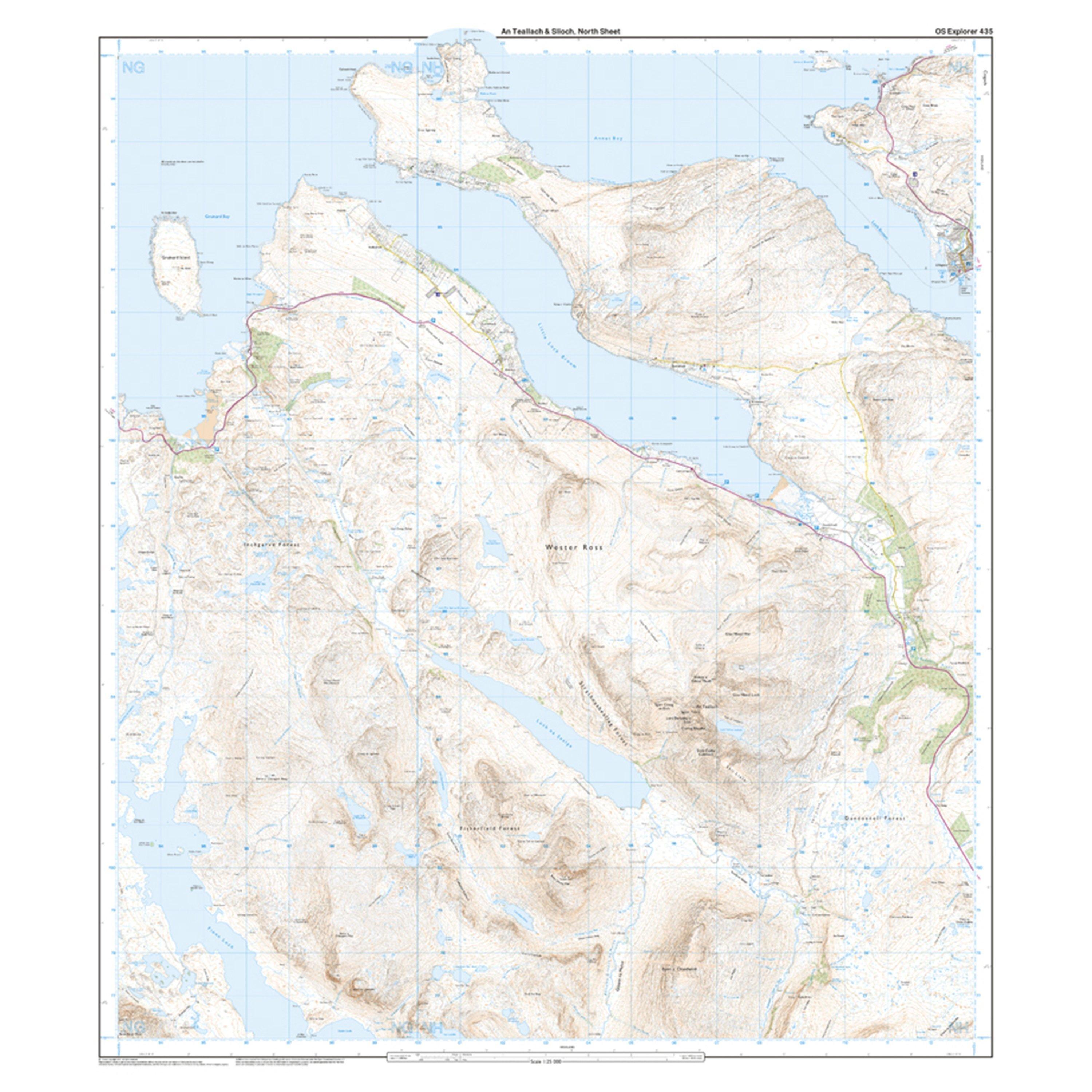 Explorer 435 An Teallach & Slioch Map With Digital Version