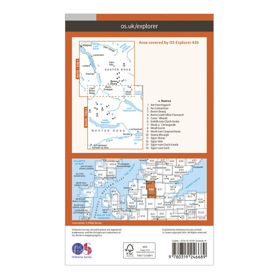 Explorer 436 An Teallach & Slioch Map With Digital Version