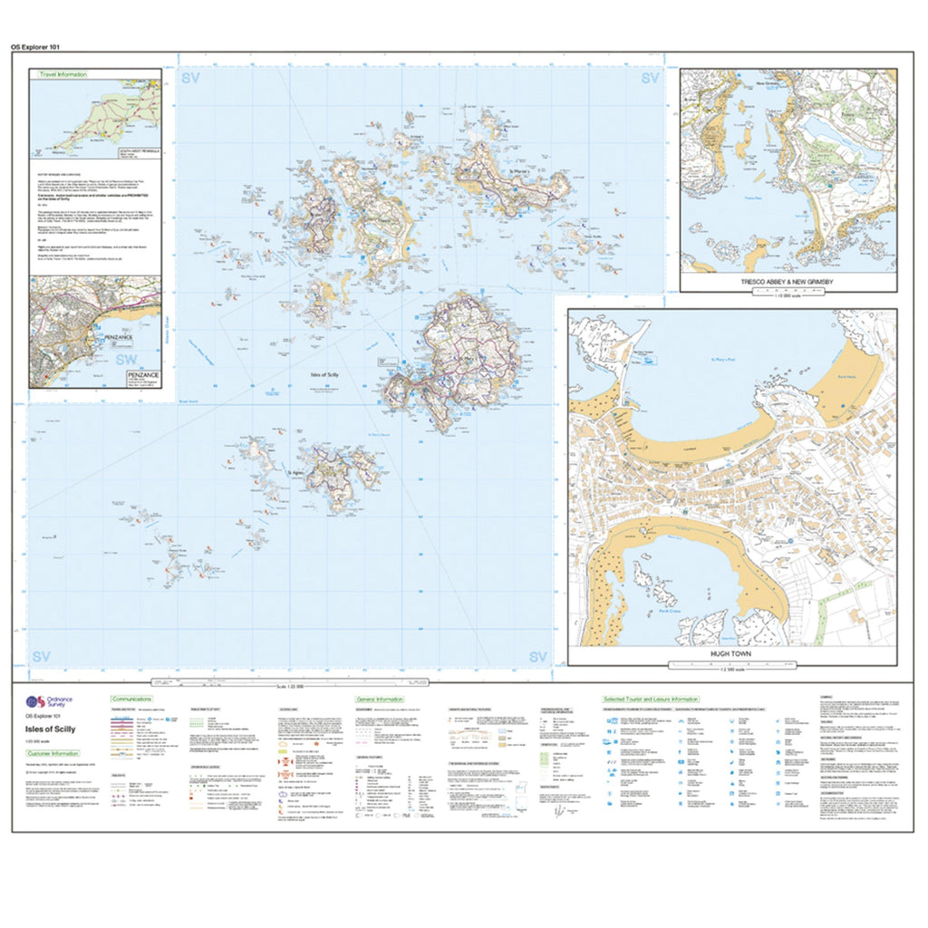 Explorer 101 Isles of Scilly Map With Digital Version