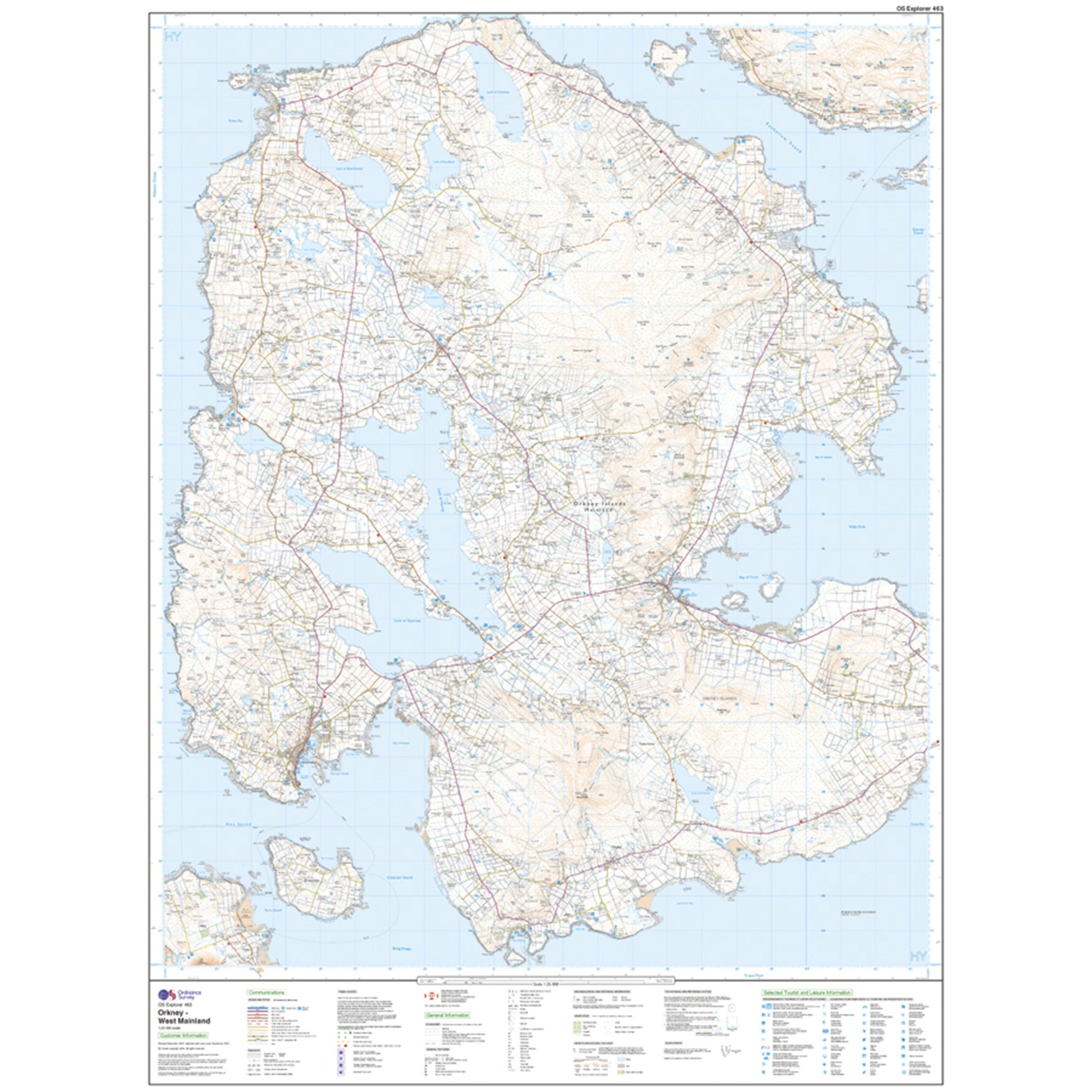 Explorer 463 Orkney – West Mainland Map With Digital Version