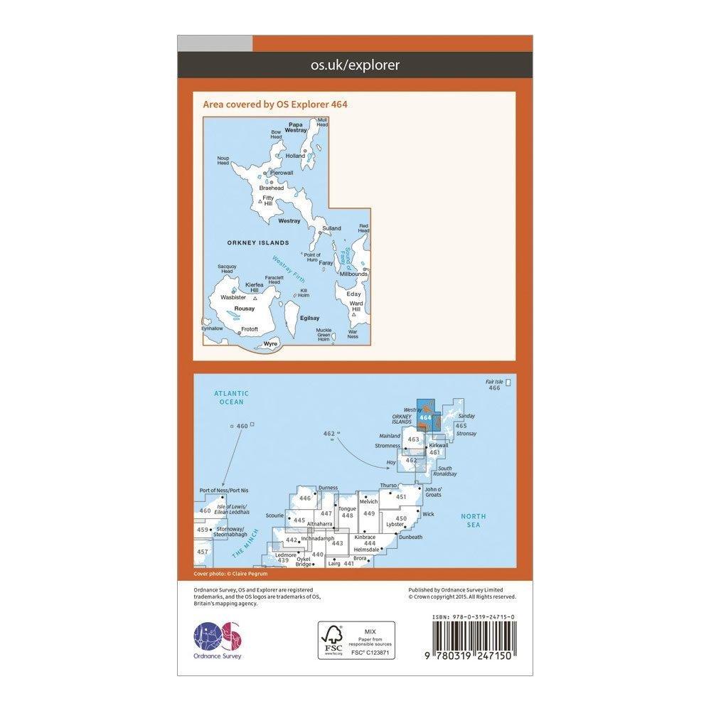 Explorer 464 Orkney Map With Digital Version