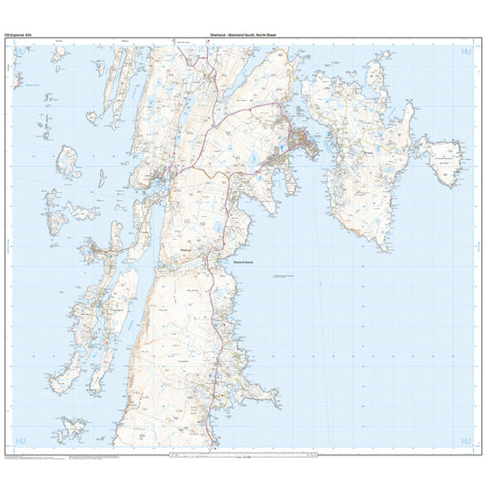 Explorer 466 Shetland – Mainland South Map With Digital Version