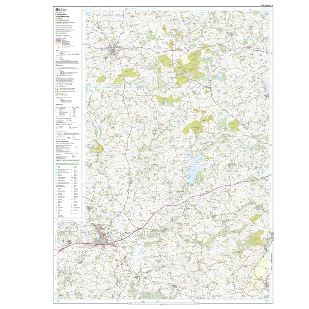 Explorer 112 Launceston & Holsworthy Map With Digital Version