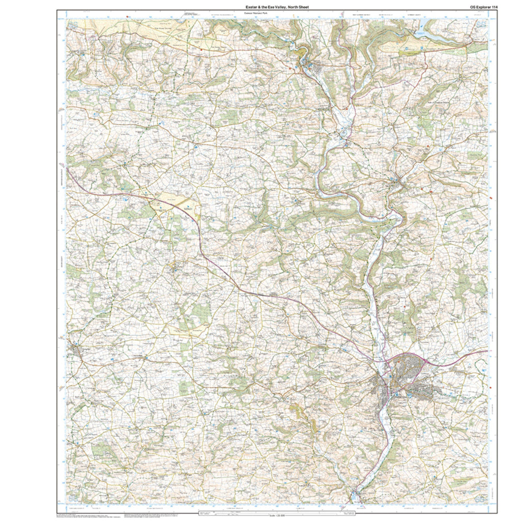 Explorer 114 Exeter & The Exe Valley Map With Digital Version