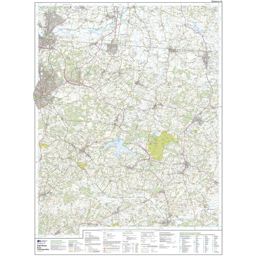 Explorer 136 High Weald Map With Digital Version