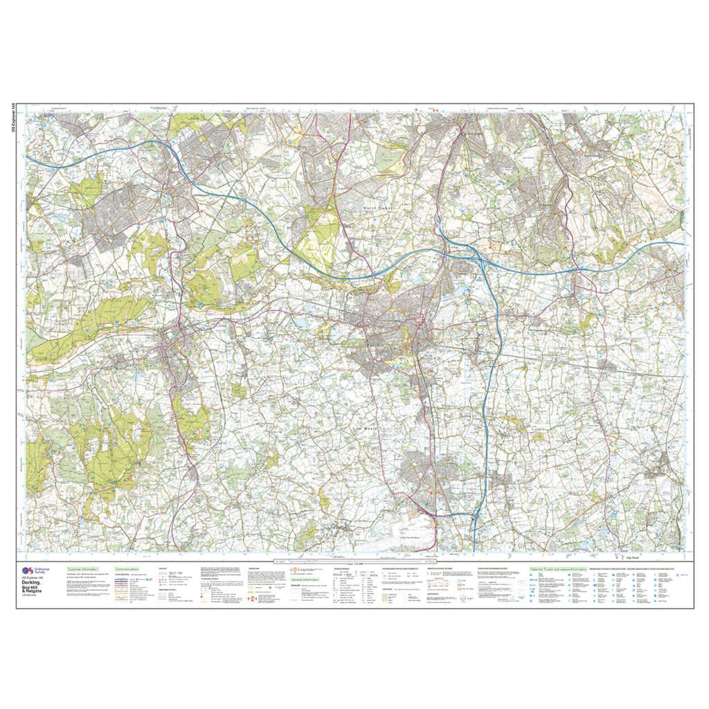 Explorer 146 Dorking, Box Hill & Reigate Map With Digital Version