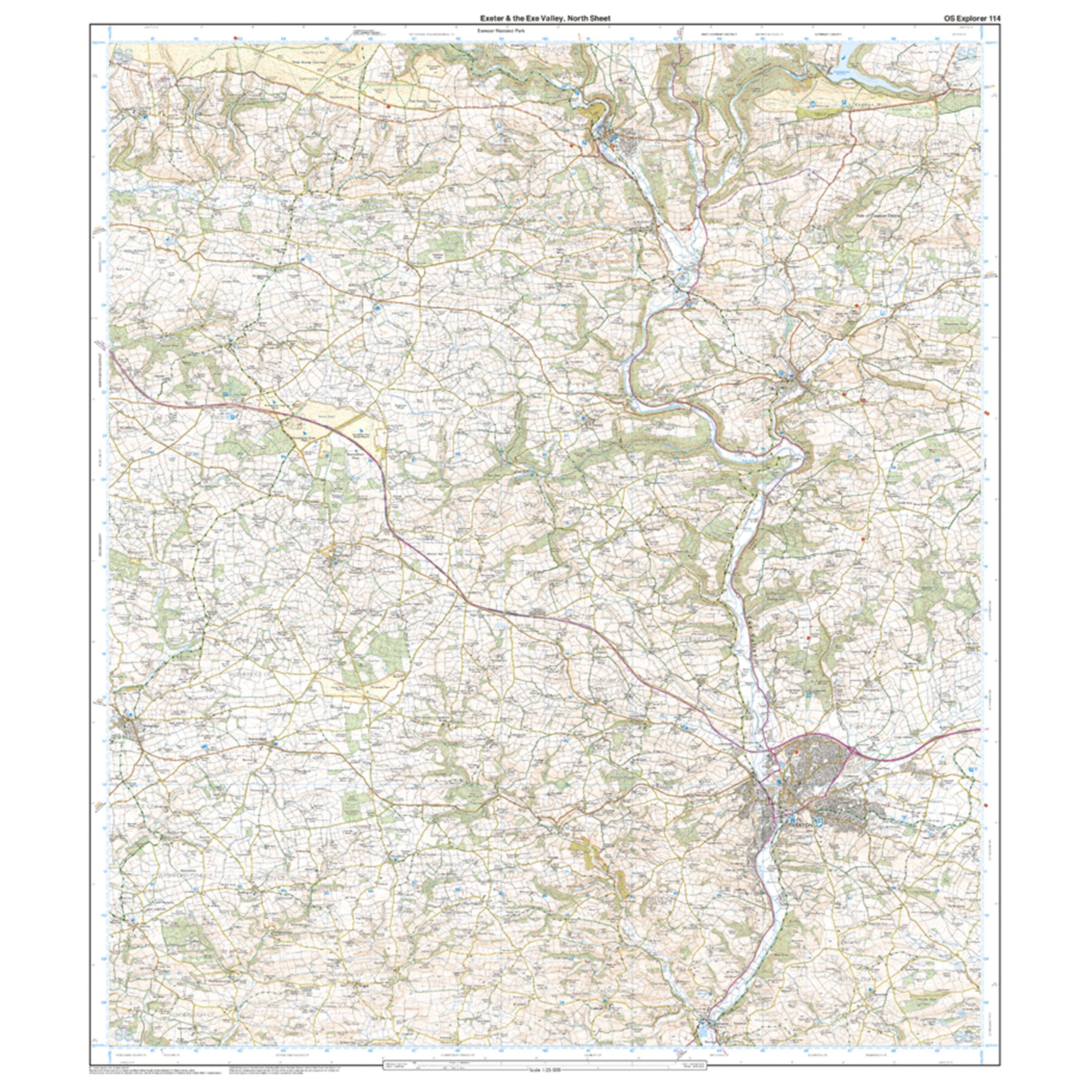Explorer Active 114 Exeter & The Exe Valley Map With Digital Version