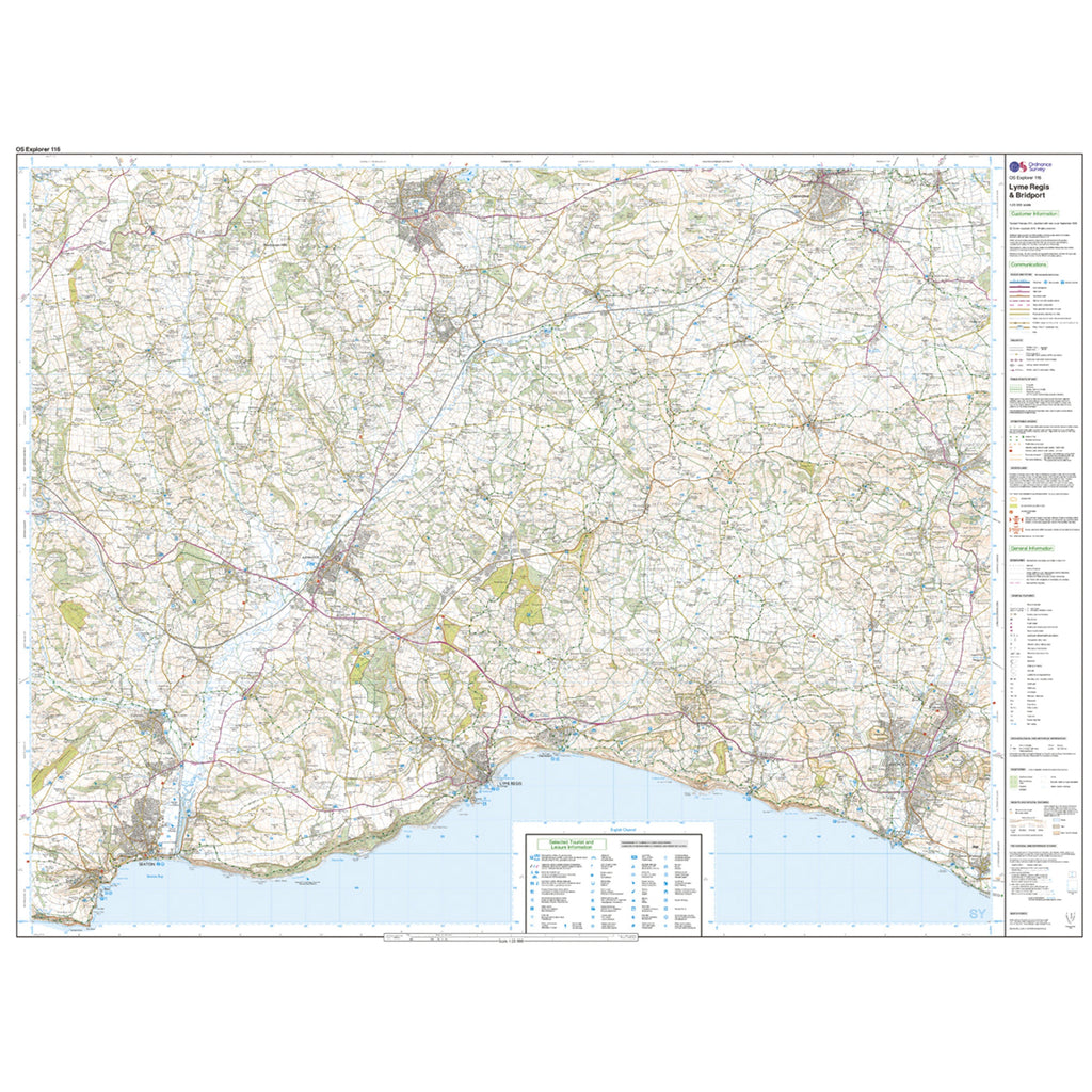 Explorer Active 116 Lyme Regis & Bridport Map With Digital Version