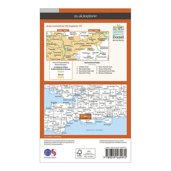 Explorer Active 117 Cerne Abbas & Bere Regis Map With Digital Version