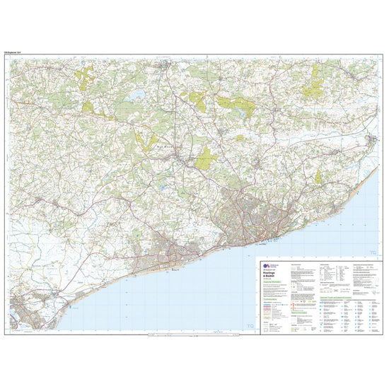 Explorer Active 124 Hastings & Bexhill Map With Digital Version