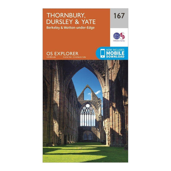 Explorer 167 Thornbury, Dursley & Yate Map With Digital Version