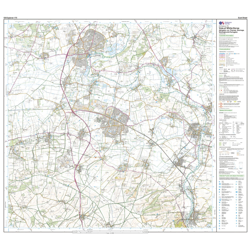 Explorer 170 Abingdon, Wantage & Vale of White Horse Map With Digital Version