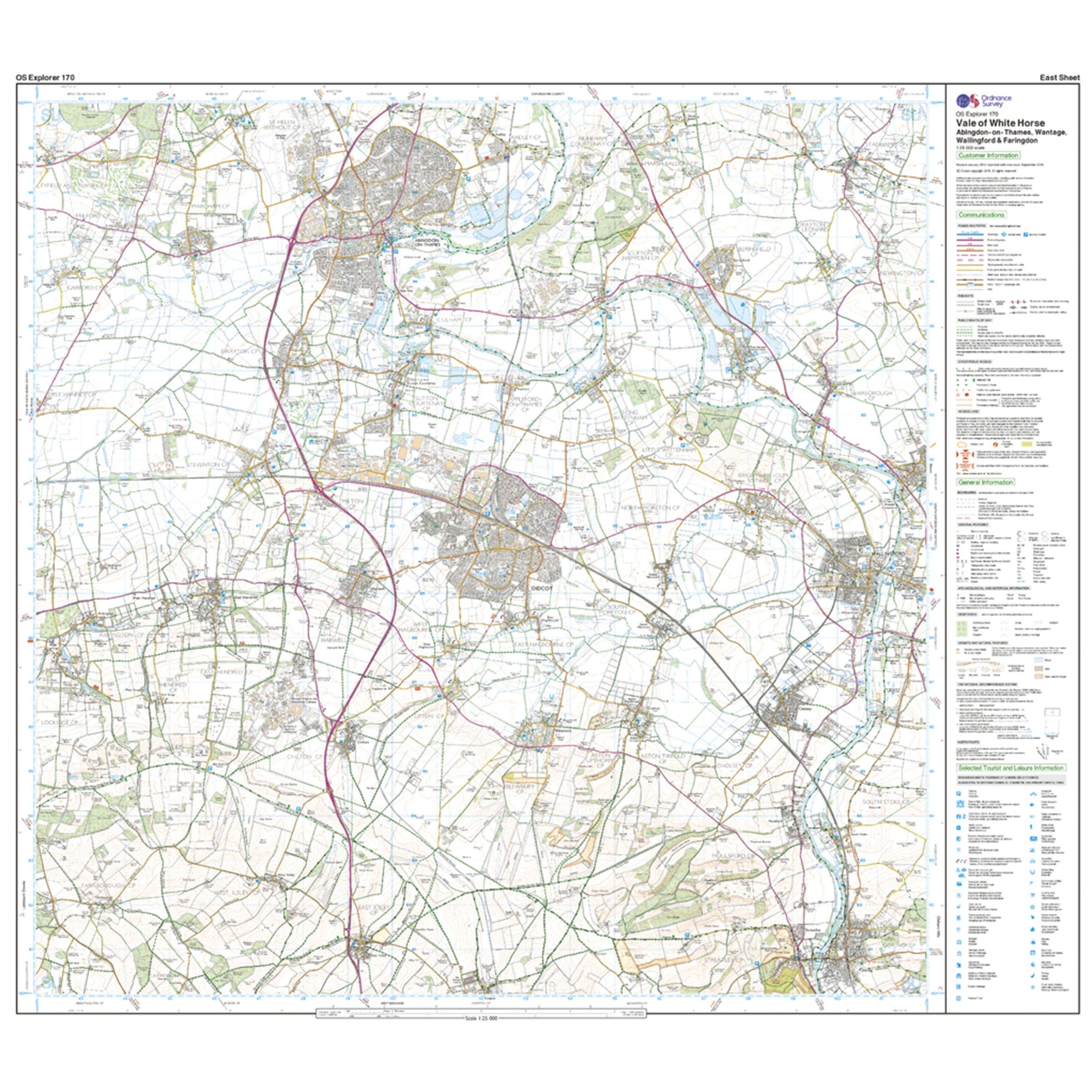 Explorer 170 Abingdon, Wantage & Vale of White Horse Map With Digital Version
