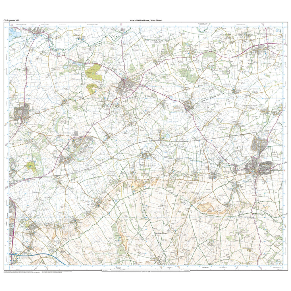 Explorer 170 Abingdon, Wantage & Vale of White Horse Map With Digital Version