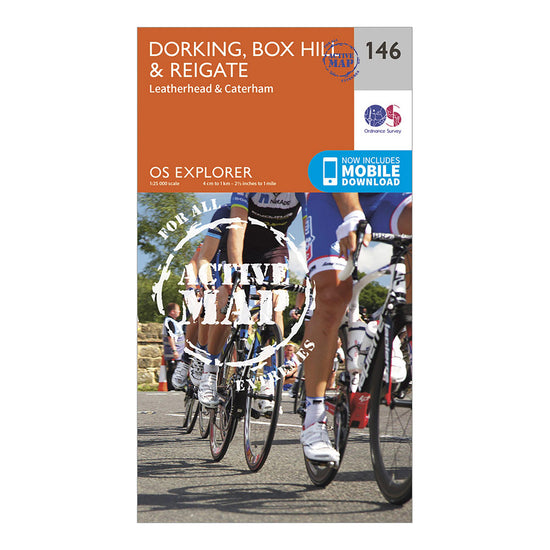 Explorer Active 146 Dorking, Box Hill & Reigate Map With Digital Version