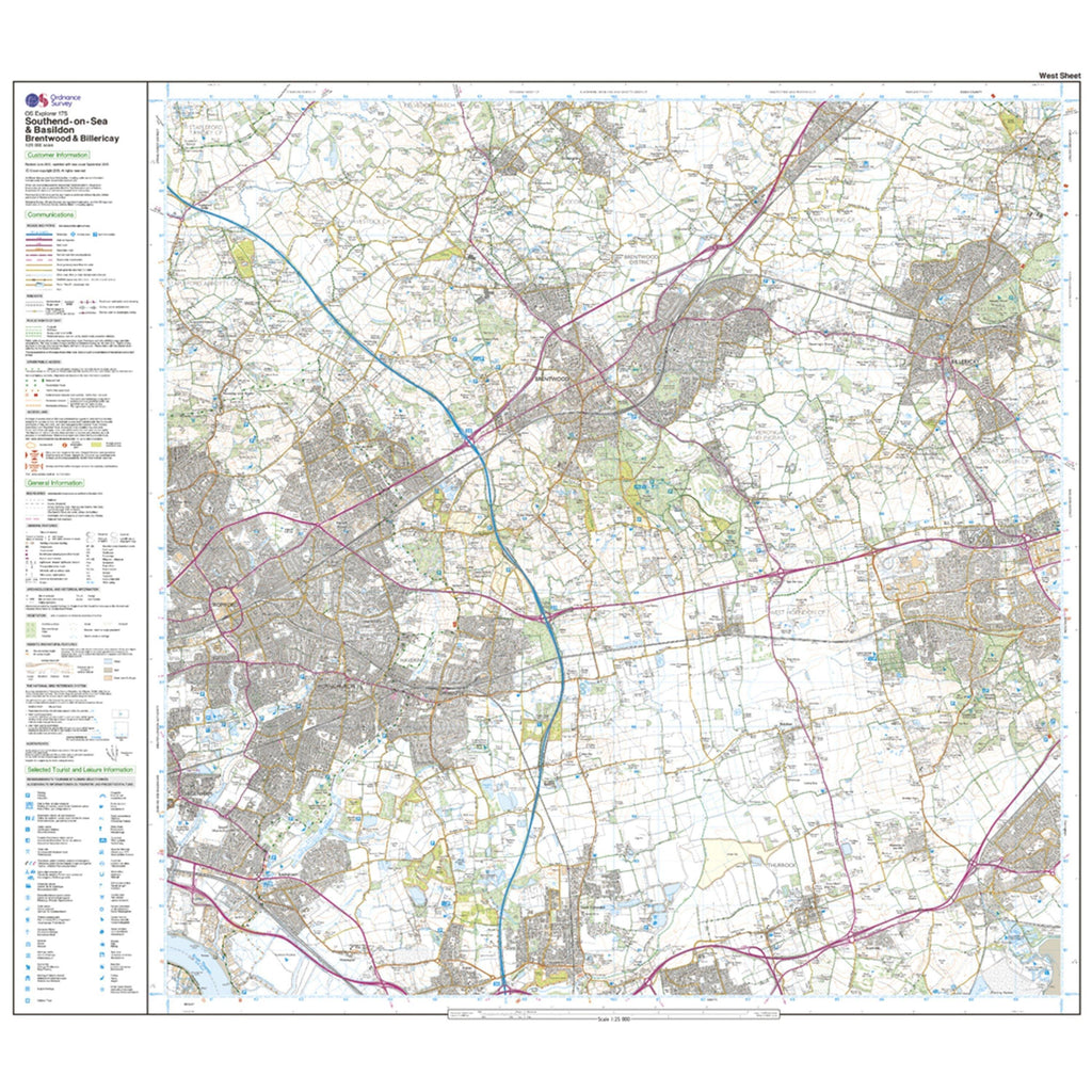 Explorer 175 Southend-on-Sea & Basildon Map With Digital Version