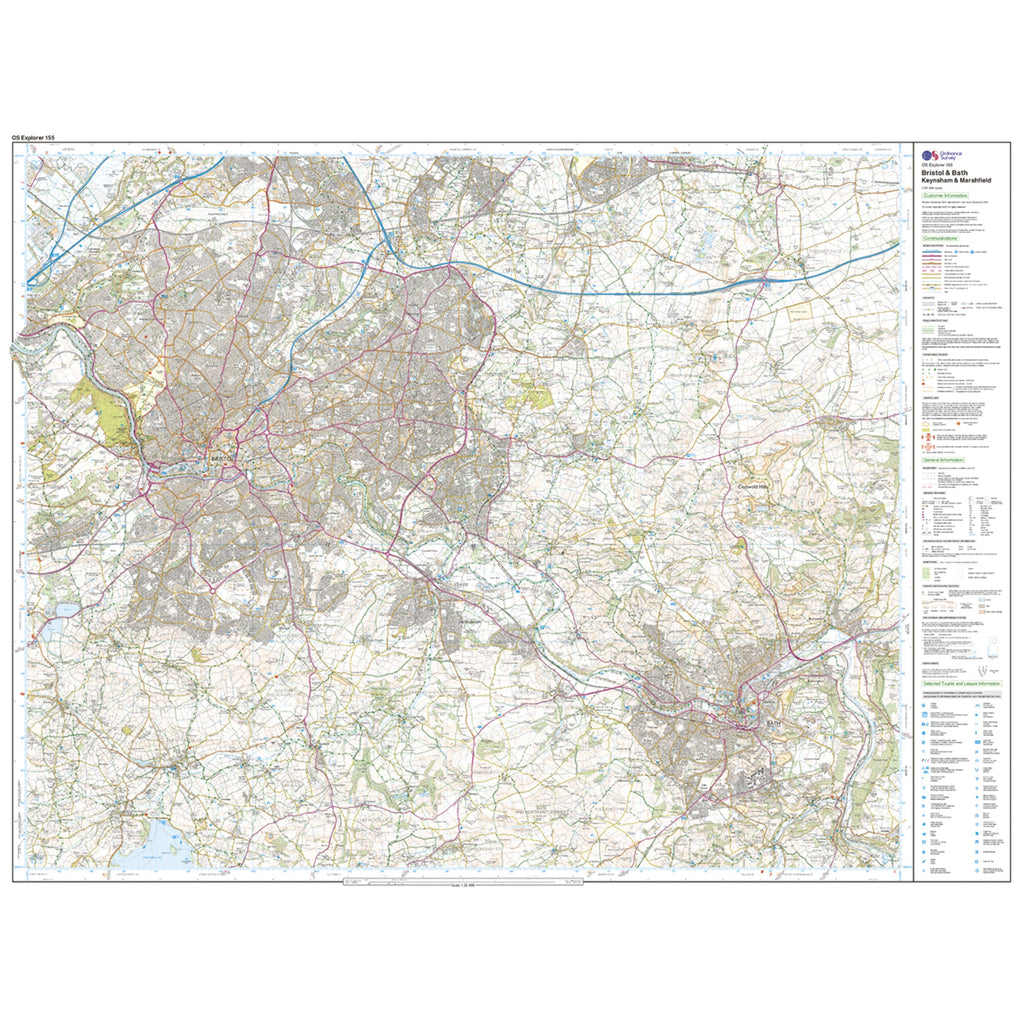 Explorer Active 155 Bristol & Bath Map With Digital Version