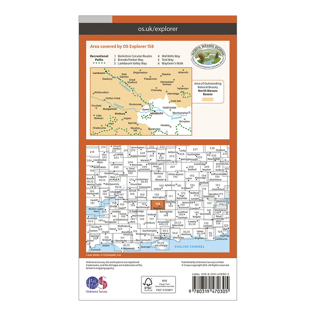 Explorer Active 158 Newbury & Hungerford Map With Digital Version