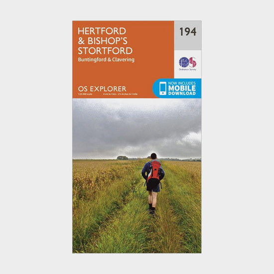 Explorer 194 Hertford & Bishop’s Stortford Map With Digital Version