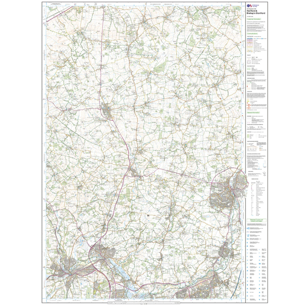 Explorer 194 Hertford & Bishop’s Stortford Map With Digital Version