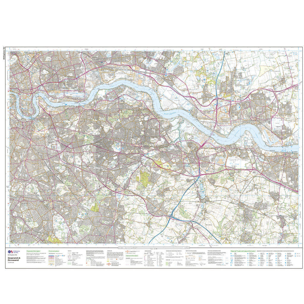Explorer Active 162 Greenwich & Gravesend Map With Digital Version
