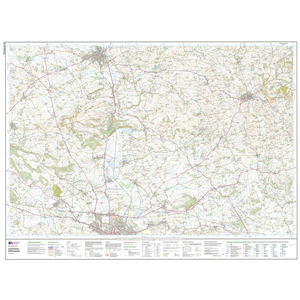 Explorer 202 Leominster & Bromyard Map With Digital Version