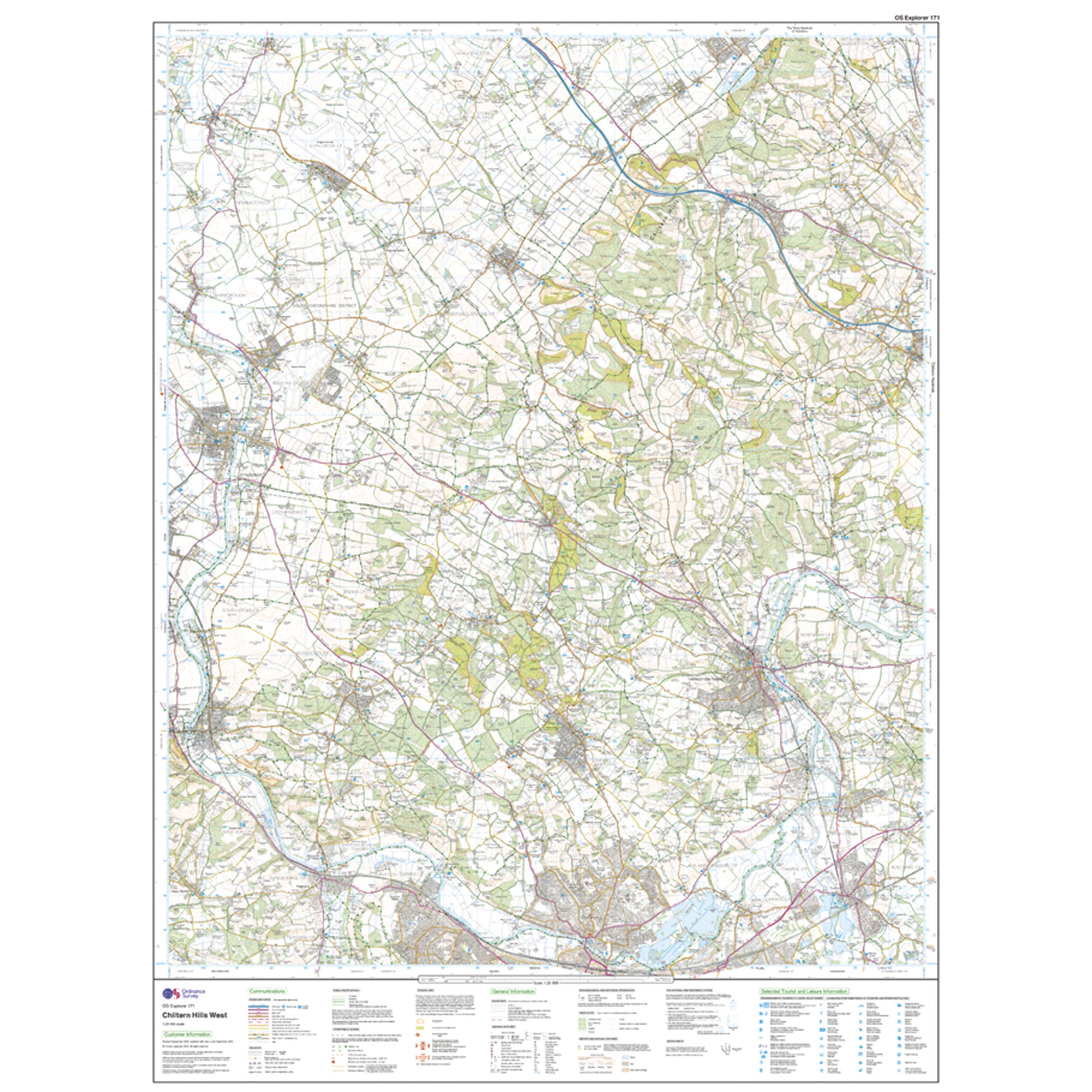 Explorer Active 171 Chiltern Hills West, Henley-on-Thames & Wallingford Map With Digital Version
