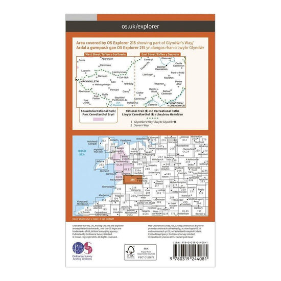 Explorer 215 Newton & Llanfair Caereinion Map With Digital Version