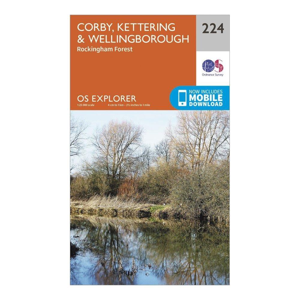 Explorer 224 Corby, Kettering & Wellingborough Map With Digital Version