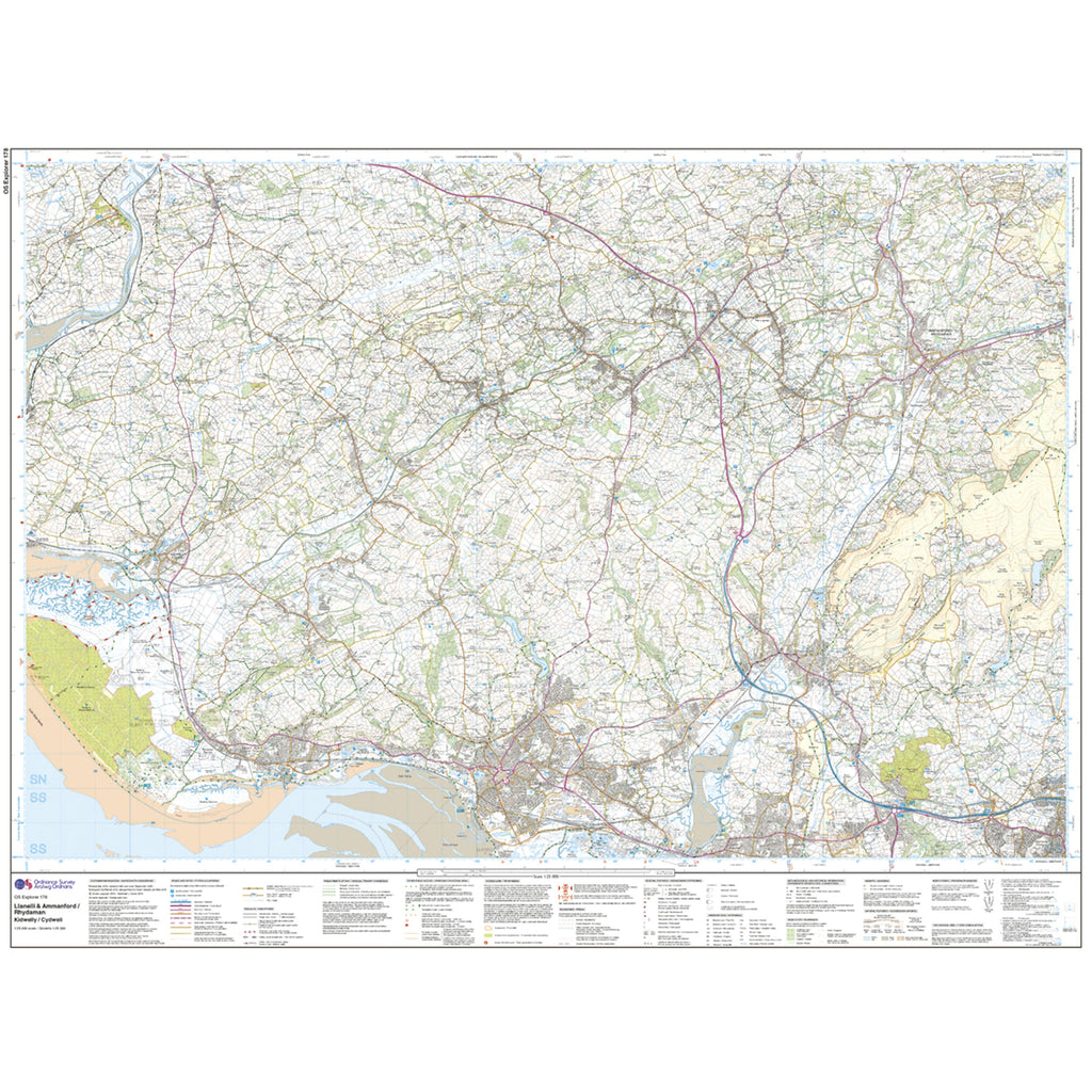 Explorer Active 178 Llanelli & Ammanford Map With Digital Version
