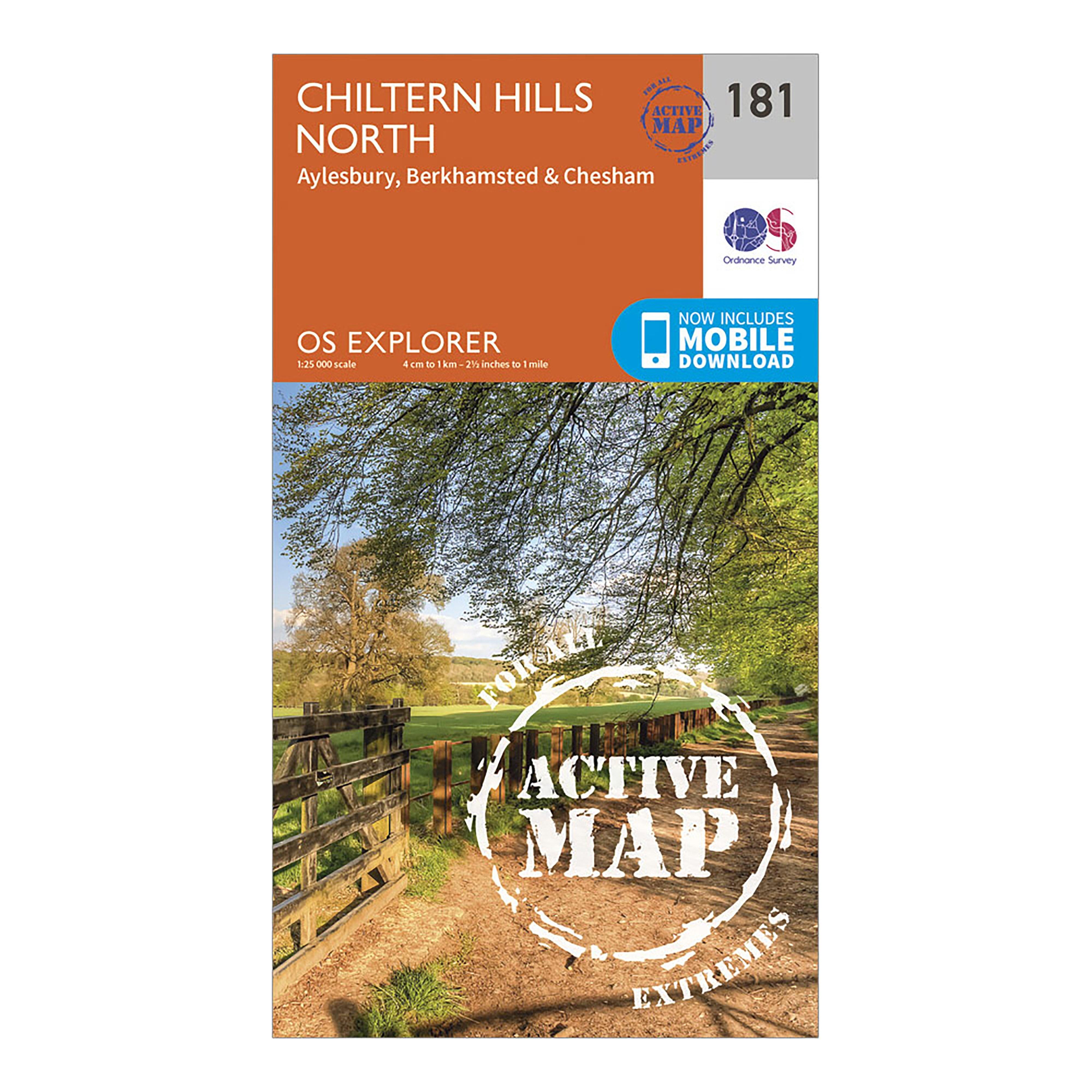 Explorer Active 181 Chiltern Hills North Map With Digital Version