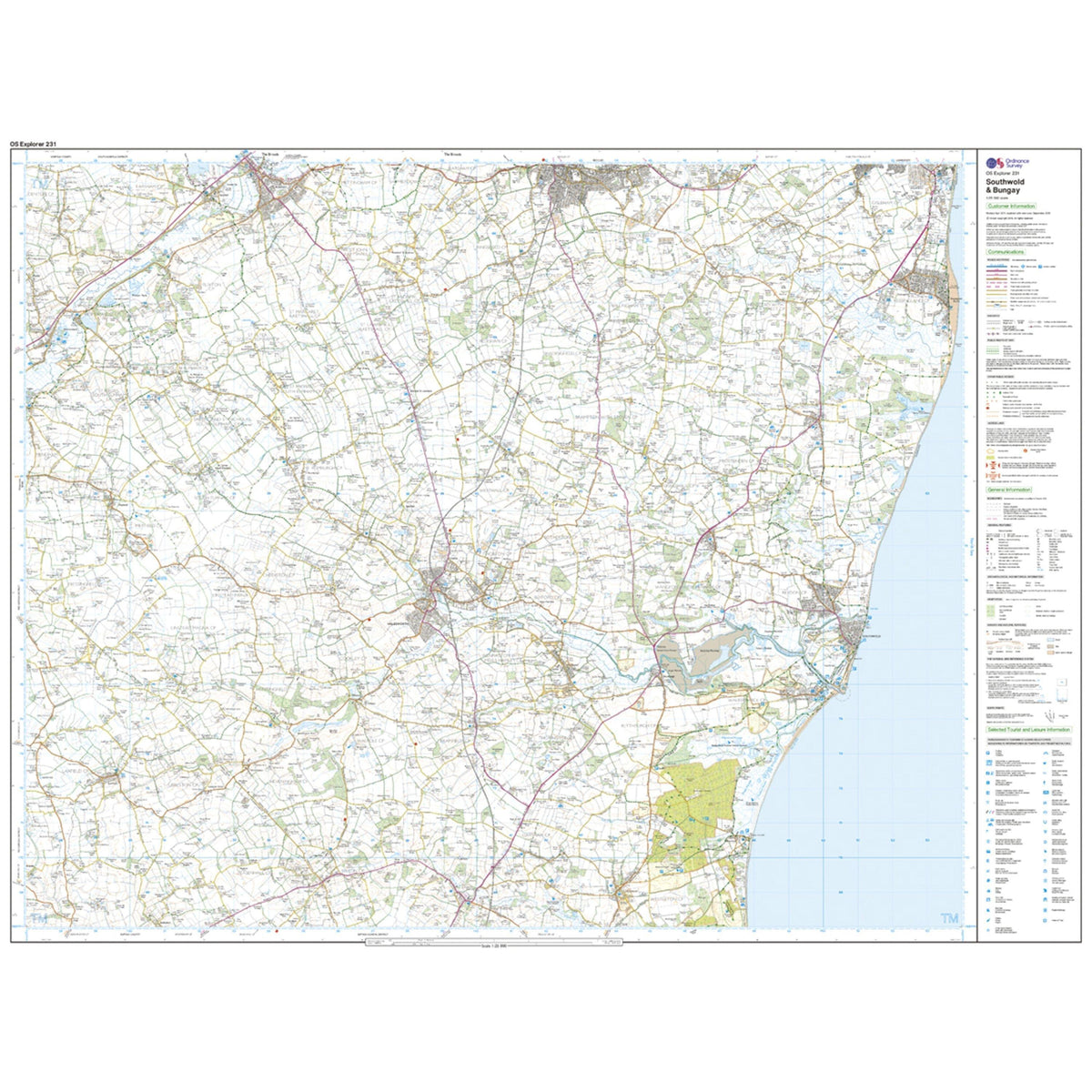 Explorer 231 Southwold & Bungay Map With Digital Version