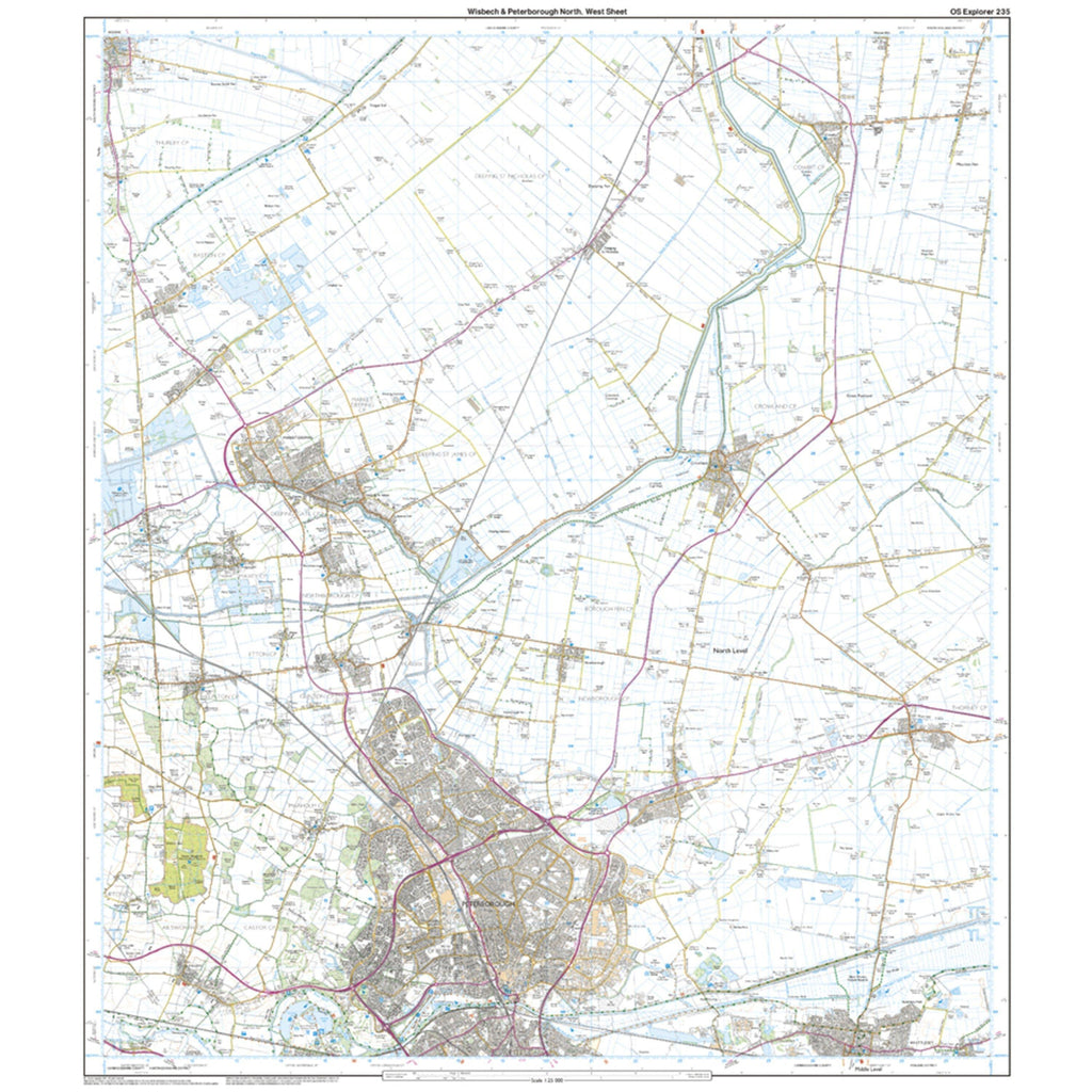 Explorer 235 Wisbech & Peterborough North Map With Digital Version