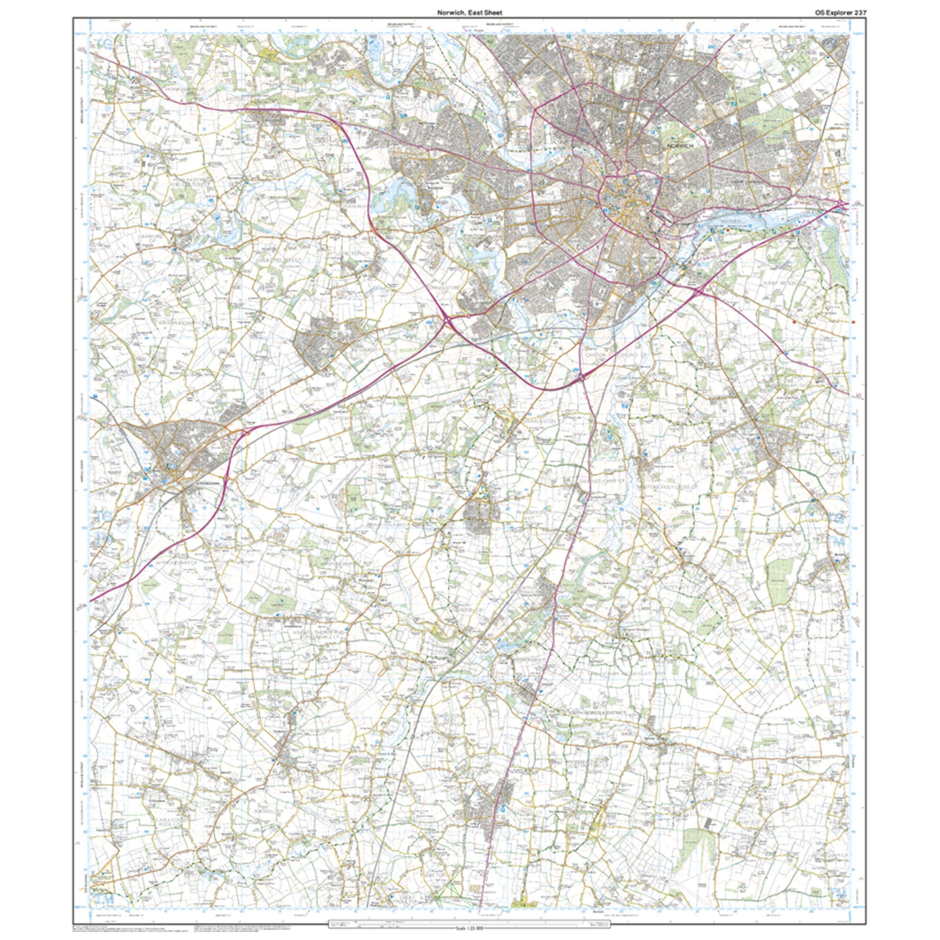 Explorer 237 Norwich Map With Digital Version