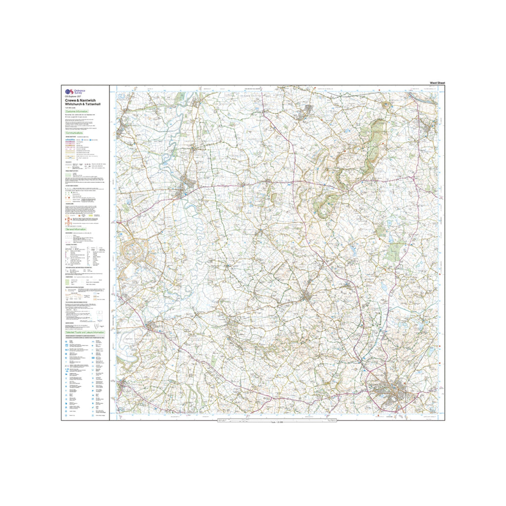 Explorer 257 Crewe & Nantwich Map With Digital Version