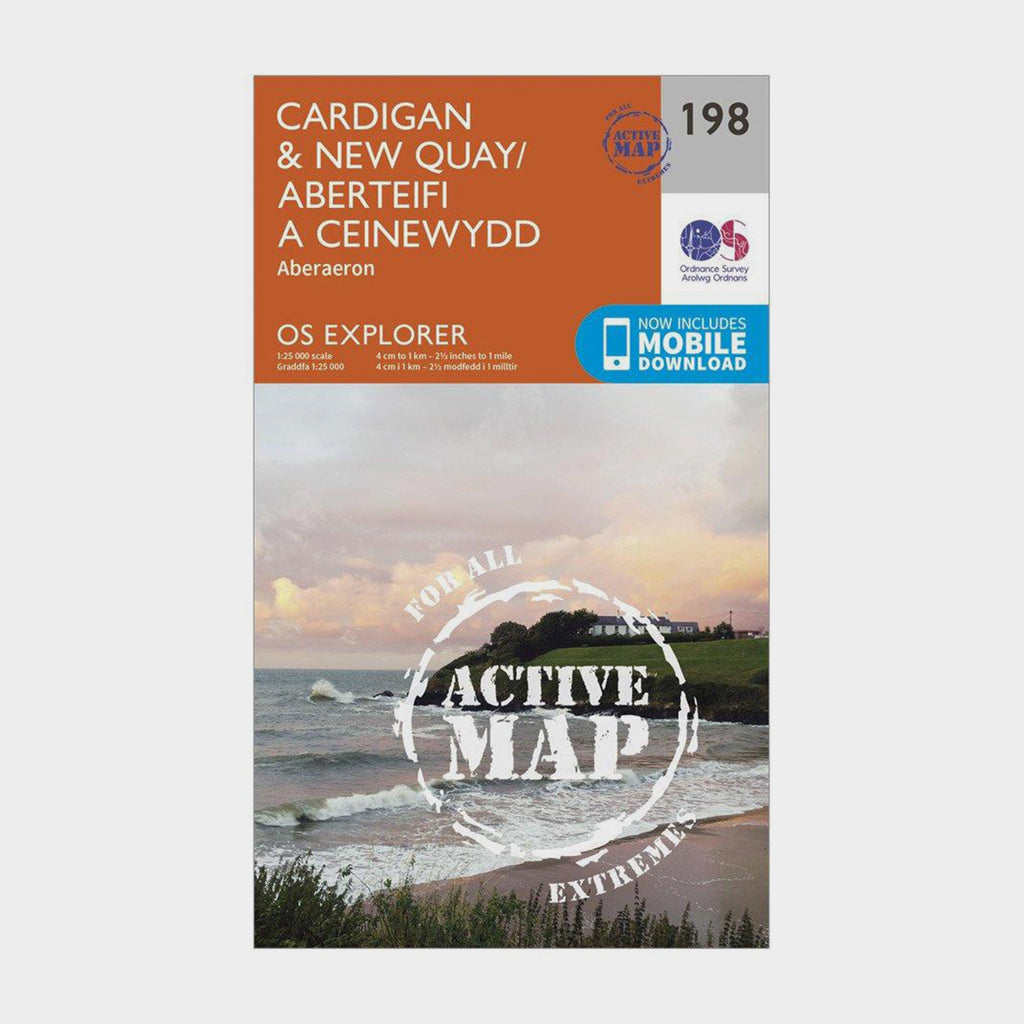 Explorer Active 198 Cardigan & New Quay Map With Digital Version