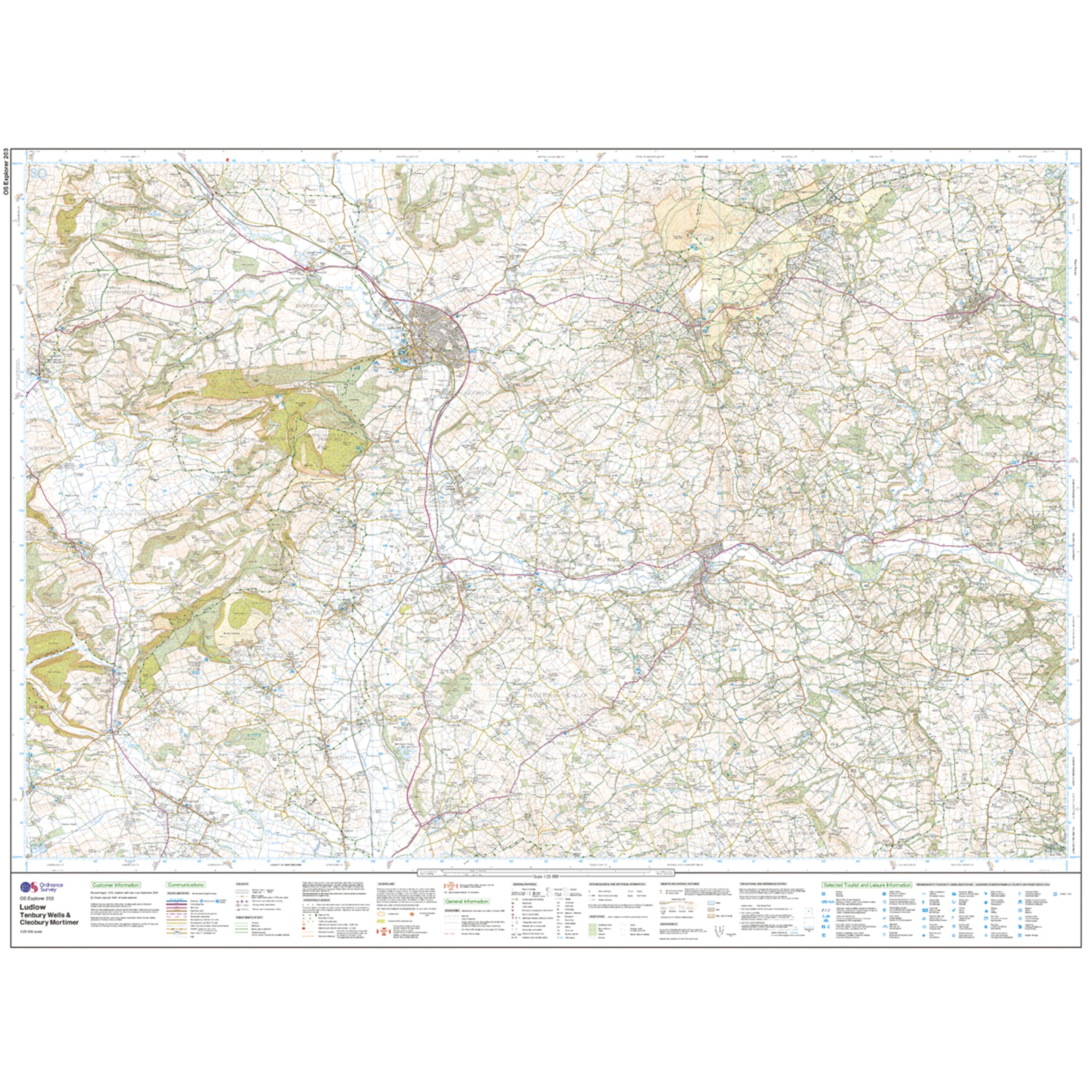 Explorer Active 203 Ludlow, Tenbury Wells & Cleobury Mortimer Map With Digital Version