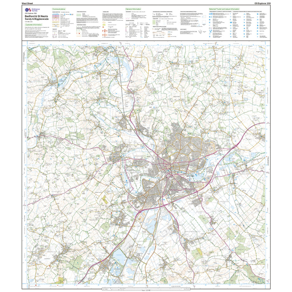 Explorer Active 208 Bedford & St Neots Map With Digital Version