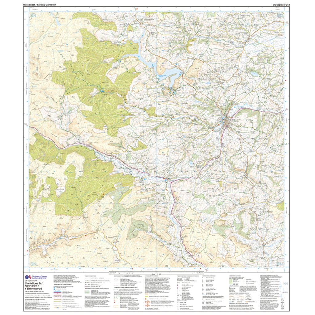 Explorer Active 214 Llanidloes & Newton Map With Digital Version